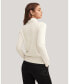 ფოტო #3 პროდუქტის Women's Pure Cashmere Turtleneck Sweater For Women