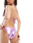 Фото #3 товара ONLY triangle bikini top co-ord in metallic purple