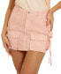 ფოტო #1 პროდუქტის Women's Devon Cargo Denim Mini Skirt