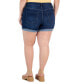 Фото #2 товара Trendy Plus Size Mid-Rise Cuffed Denim Shorts