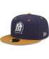 Фото #1 товара Men's Navy San Antonio Missions Authentic Collection Team Alternate 59FIFTY Fitted Hat