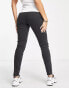 ASOS DESIGN Maternity ultimate skinny jeans in washed black with over the bump waistband