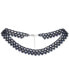 ფოტო #1 პროდუქტის Cultured Freshwater Pearl (4-8mm) Multi-row Statement Necklace, 20" + 1" extender (Also in Black Cultured Freshwater Pearl)