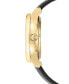 ფოტო #2 პროდუქტის Women's Swiss Automatic Baroncelli Black Leather Strap Watch 33mm