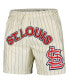 Men's Cream St. Louis Cardinals Pinstripe Retro Classic Woven Shorts Бежевый, L - фото #2