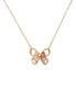 ფოტო #4 პროდუქტის Lab-Grown Pink Sapphire Openwork Butterfly 18" Pendant Necklace (1/2 ct. t.w.) in 14k Rose Gold-Plated Sterling Silver
