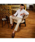 ფოტო #2 პროდუქტის Men's Ivory White Foil-Creased Shirt