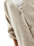Фото #3 товара NA-KD long line knitted cardigan in light beige