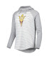 Women's Heathered Gray, White Arizona State Sun Devils Gloria Raglan Long Sleeve Hoodie T-shirt