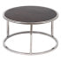 Set of 2 tables Brown Silver Stainless steel Mango wood 75 x 75 x 41 cm (2 Units)