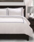 100% Cotton Percale 3pc Duvet Set with Satin Stitching, King/Cal King