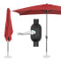 Фото #1 товара Пляжный зонт прямоугольный с куркой 200 x 300 см бордовый Uniprodo