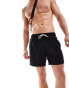 Фото #1 товара Hollister 5inch swim shorts in black