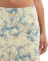 Фото #5 товара Edited midi skirt in dusty blue floral