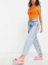 Only Romeo cropped mid waist boyfriend jean in light blue