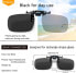 Фото #2 товара SPLAKS Sunglasses Attachment, 2 Piece Clip on Polarised Sunglasses, Flip Polarised against Light, Ideal for Night Driving, Unisex, for Women and Men Glasses Wearers - 2 Black