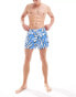 ASOS DESIGN swim shorts in short length in animal print