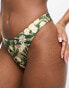 Фото #2 товара ASOS DESIGN mix and match high leg hipster bikini bottom in animal daisy print