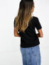 Mango basic t-shirt in black XXXL - фото #5