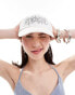 Фото #1 товара Weekday cap with silver embroidery in white