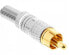 Фото #1 товара InLine RCA metal male plug for soldering - silver - white ring - for 6mm cable