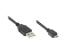 Фото #2 товара Разъем USB GOOD CONNECTIONS 2510-MB01 - 1 м - USB A - Micro-USB B - USB 2.0 - Мужской/Мужской - Черный