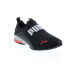 Фото #3 товара Puma Axelion Slip On 37719801 Mens Black Canvas Athletic Running Shoes