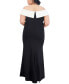 Фото #2 товара Plus Size Embellished Off-The-Shoulder Gown