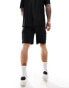 ONLY & SONS plisse cargo short co-ord in black