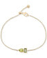 ფოტო #1 პროდუქტის Peridot (3/8 ct. t.w.) & Green Tourmaline (1/3 ct. t.w.) Link Bracelet in Gold Vermeil, Created for Macy's