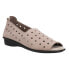 Sesto Meucci Evonne Nubuck Perforated Slip On Womens Grey Flats Casual 311224-2