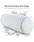 Memory Foam Neck Roll Bolster Pillow With Cooling Cover, Extra Firm