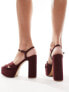 Фото #5 товара Mango strappy detail chunky platform in burgundy