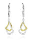 Charming silver bicolor earrings SVLE0319SH8BK00
