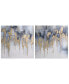 Фото #1 товара Golden Lighting 1, 2 Textured Metallic Hand Painted Wall Art, Set of 2, 36" x 72"