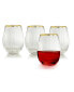 Фото #1 товара Rocher Stemless Wine Glasses, Set of 4, 21 Oz