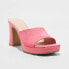 Women's Darla Platform Mule Heels - A New Day Pink 9.5