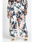 ფოტო #3 პროდუქტის Plus Size Pull On Printed Wide Leg Pant