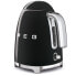 Фото #5 товара SMEG electric kettle KLF03BLEU (Black) - 1.7 L - 2400 W - Black - Plastic - Stainless steel - Water level indicator - Overheat protection