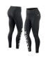 Фото #1 товара Women's Black Baltimore Ravens Yard Line Crossover Leggings