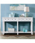 Фото #2 товара Antique White Console Table with Drawers and Shelf