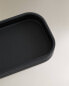 Black resin bathroom soap dish