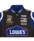 Men's Black Jimmie Johnson Lowe's Twill Driver Uniform Full-Snap Jacket