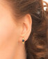 Lab-grown Sapphire Bezel Hoop Earrings (5/8 ct. t.w.) in 14k Gold-Plated Sterling Silver