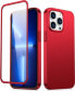 Joyroom Joyroom 360 Full Case etui pokrowiec do iPhone 13 Pro obudowa na tył i przód + szkło hartowane czerwony (JR-BP935 red)