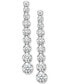 ფოტო #3 პროდუქტის Diamond Graduated Linear Drop Earrings (3/4 ct. t.w.) in 14k White Gold