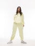 Фото #1 товара Topshop co-ord east mercer embroidered vintage wash oversized cuffed jogger in yellow