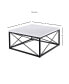 Steve Silver Skyler 36" Square Marble and Metal Cocktail Table