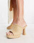 & Other Stories straw platform heels in beige