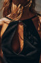 Фото #2 товара Платье с горловиной халтер и пряжкой ZARA